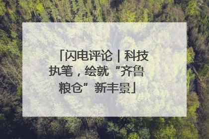 闪电评论｜科技执笔，绘就“齐鲁粮仓”新丰景