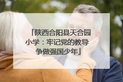 陕西合阳县天合园小学：牢记党的教导 争做强国少年