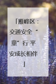 雁峰区：交通安全“童”行 平安成长相伴