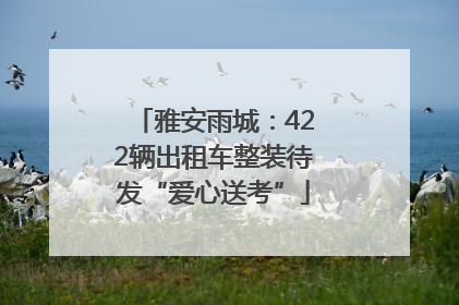 雅安雨城：422辆出租车整装待发“爱心送考”