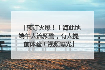预订火爆！上海此地端午人流预警，有人提前体验！视频曝光