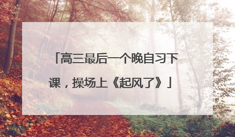 高三最后一个晚自习下课，操场上《起风了》