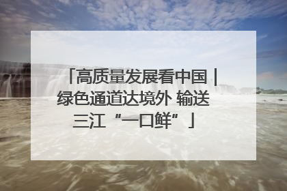 高质量发展看中国｜绿色通道达境外 输送三江“一口鲜”