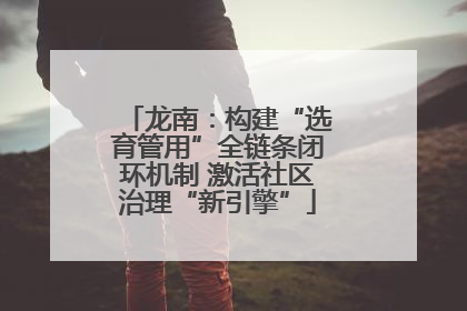 龙南：构建“选育管用”全链条闭环机制 激活社区治理“新引擎”