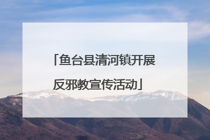 鱼台县清河镇开展反邪教宣传活动