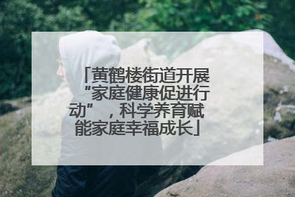 黄鹤楼街道开展“家庭健康促进行动”，科学养育赋能家庭幸福成长
