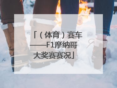 （体育）赛车——F1摩纳哥大奖赛赛况