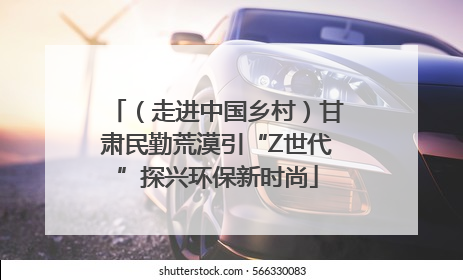 （走进中国乡村）甘肃民勤荒漠引“Z世代”探兴环保新时尚
