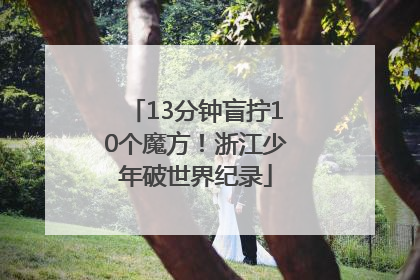 13分钟盲拧10个魔方！浙江少年破世界纪录