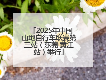 2025年中国山地自行车联赛第三站（东莞·黄江站）举行
