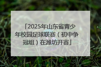 2025年山东省青少年校园足球联赛（初中争冠组）在潍坊开赛