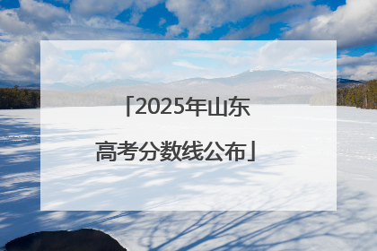2025年山东高考分数线公布