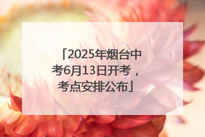 2025年烟台中考6月13日开考，考点安排公布
