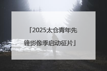 2025太仓青年先锋影像季启动征片