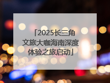 2025长三角文旅大咖海南深度体验之旅启动