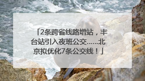 2条跨省线路增站，丰台站引入夜班公交……北京拟优化7条公交线！