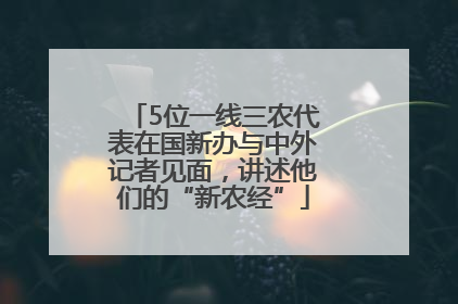5位一线三农代表在国新办与中外记者见面，讲述他们的“新农经”