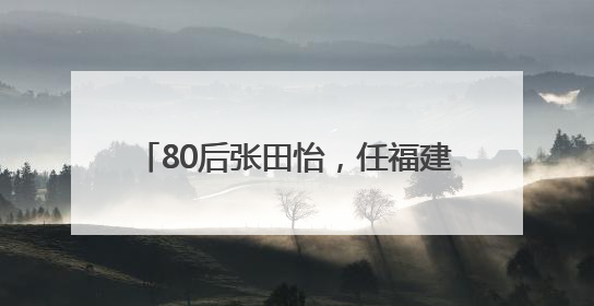 80后张田怡，任福建一县县长（附简历）